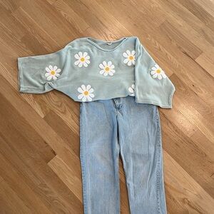 BiBi Blue Daisy Sweater